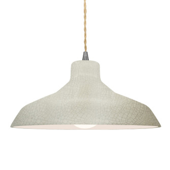 Radiance One Light Pendant in White Crackle (102|CER-6265-CRK-NCKL-BEIG-TWST)