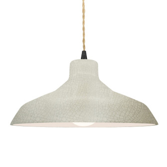 Radiance One Light Pendant in White Crackle (102|CER-6265-CRK-MBLK-BEIG-TWST)