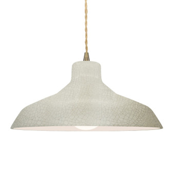 Radiance One Light Pendant in White Crackle (102|CER-6265-CRK-ABRS-BEIG-TWST)