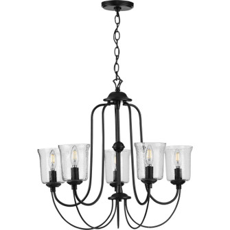 Bowman Five Light Chandelier in Black (54|P400194-031)