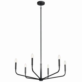 Madden Six Light Chandelier in Black (12|52718BK)