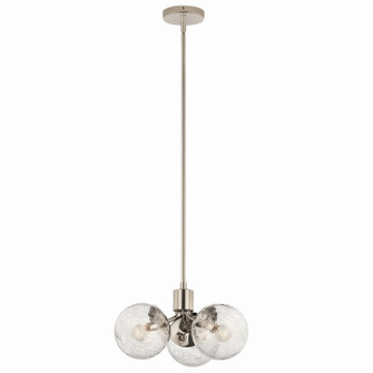 Silvarious Three Light Chandelier/Semi Flush in Polished Nickel (12|52700PN)
