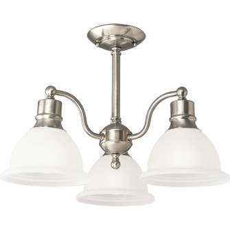 Madison Three Light Flush Mount in Brushed Nickel (54|P3663-09)
