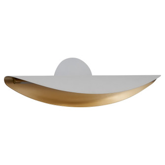 Pivot LED Wall Sconce in White W/ Aged Brass (440|3-406-640)