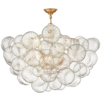 Talia Eight Light Semi-Flush Mount in Burnished Silver Leaf and Clear Swirled Glass (268|JN 4115BSL/CG)