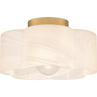 Quoizel Semi-Flush Mount One Light Semi Flush Mount in Brushed Weathered Brass (10|QSF6760BWS)