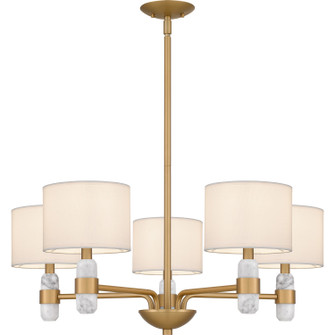 Kimberly Five Light Chandelier in Brushed Weathered Brass (10|KMB5030BWS)
