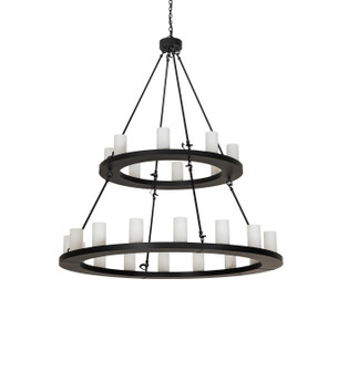 Loxley 24 Light Chandelier in Solar Black (57|270992)