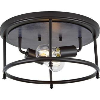 Durrell Two Light Flush Mount in Black (54|P350151-031)