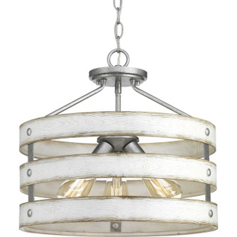 Gulliver Three Light Semi-Flush Convertible in Galvanized (54|P350049-141)