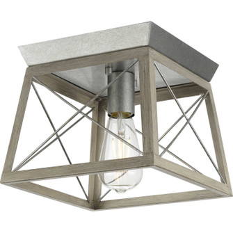 Briarwood One Light Flush Mount in Galvanized Finish (54|P350022-141)