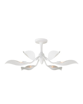 Snowflower Collection Six Light Semi-Flush Mount in Gesso White (142|9000-1226)