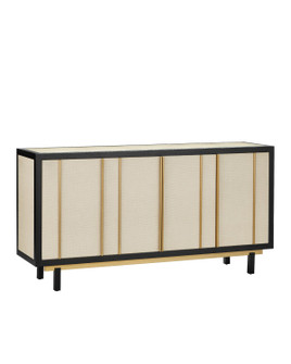 Credenza in Ivory/Black/Satin Brass/Natural/Clear (142|3000-0300)