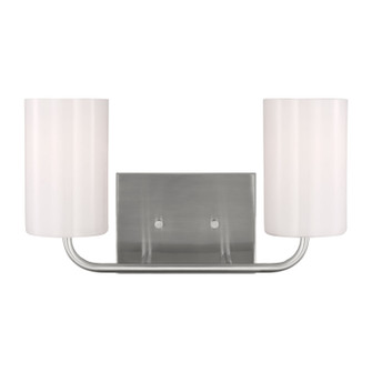 Rhett Two Light Vanity in Brushed Steel (1|GLV1002EN3/BS)