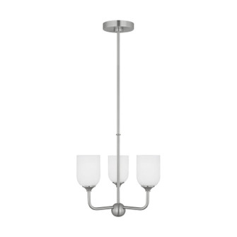 Emile Three Light Chandelier in Brushed Steel (1|GLC1073EN3/BS)