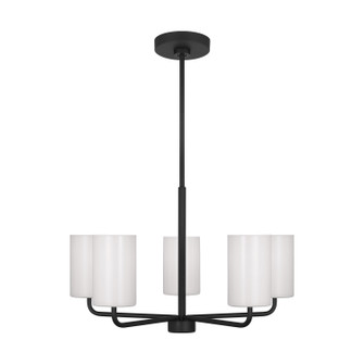 Rhett Five Light Chandelier in Midnight Black (1|GLC1015EN3/MBK)