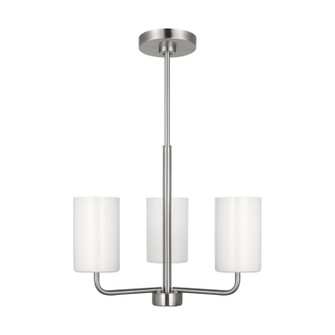 Rhett Three Light Chandelier in Brushed Steel (1|GLC1003EN3/BS)