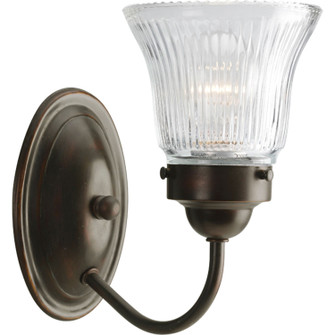 Economy Fluted Glass One Light Bath Bracket in Antique Bronze (54|P3287-20)