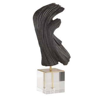 Edris Sculpture in Ebony/Antique Brass/Clear (314|ASC20)