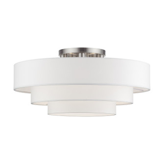 Manorwood Five Light Semi-Flush Mount in Brushed Nickel (107|50309-91)