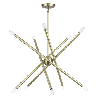 Soho Ten Light Chandelier in Antique Brass (107|47006-01)
