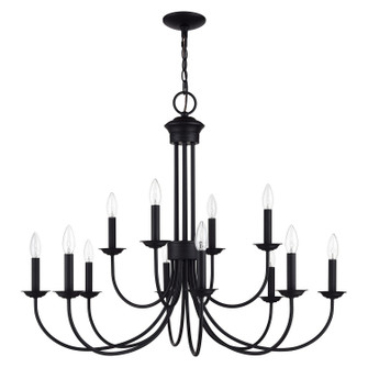 Estate 12 Light Chandelier in Black (107|42680-04)