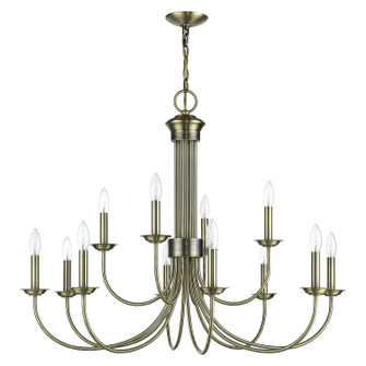 Estate 12 Light Chandelier in Antique Brass (107|42680-01)