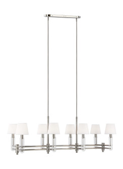 Jake Eight Light Chandelier in Polished Nickel (454|LC1128PN)