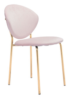 Clyde Dining Chair in Pink & Gold (339|101520)