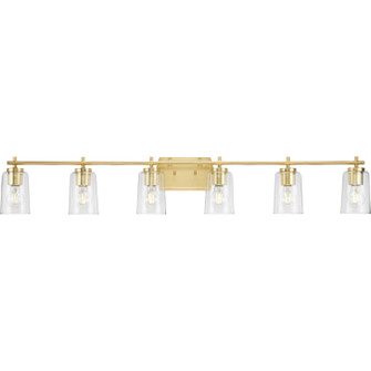 Adley Six Light Bath Vanity in Satin Brass (54|P300372-012)