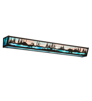 Elk & Black Bear Eight Light Vanity in Timeless Bronze (57|220183)