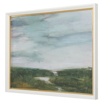 The Path Of The Water Framed Print in White Wood (52|32353)
