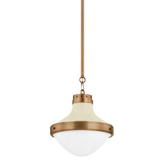 Maxton One Light Pendant in Patina Brass And Soft Sand (67|F3113-PBR/SSD)