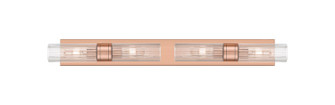 Downtown Urban Four Light Bath Vanity in Antique Copper (405|617S-4W-AC-G617-8SCL)