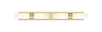 Downtown Urban Four Light Bath Vanity in Antique Brass (405|617S-4W-AB-G617-8SWH)