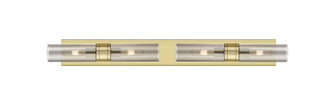 Downtown Urban Four Light Bath Vanity in Antique Brass (405|617S-4W-AB-G617-8SM)