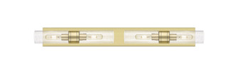 Downtown Urban Four Light Bath Vanity in Antique Brass (405|617S-4W-AB-G617-8SDY)