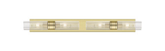 Downtown Urban Four Light Bath Vanity in Antique Brass (405|617S-4W-AB-G617-8SCL)