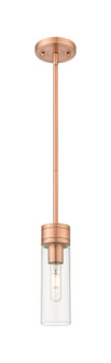 Downtown Urban One Light Mini Pendant in Antique Copper (405|617-1S-AC-G617-8CL)