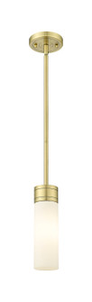 Downtown Urban One Light Mini Pendant in Antique Brass (405|617-1S-AB-G617-8WH)