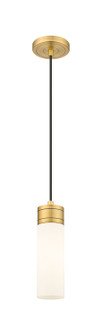 Downtown Urban One Light Mini Pendant in Brushed Brass (405|617-1P-BB-G617-8WH)