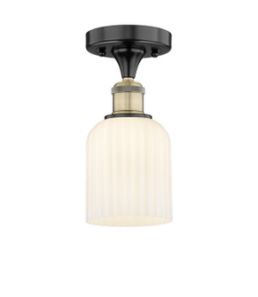 Edison One Light Semi-Flush Mount in Black Antique Brass (405|616-1F-BAB-G559-5GWH)