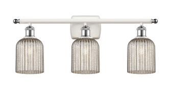 Ballston Three Light Bath Vanity in White Polished Chrome (405|516-3W-WPC-G559-5ME)