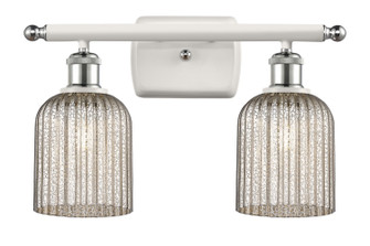 Ballston Two Light Bath Vanity in White Polished Chrome (405|516-2W-WPC-G559-5ME)