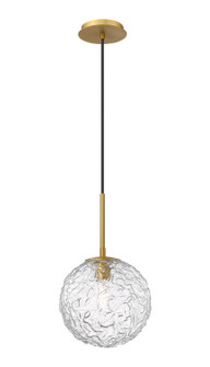 Barrington One Light Mini Pendant in Brushed Brass (405|321-1P-BB-G320-10CL-BB)