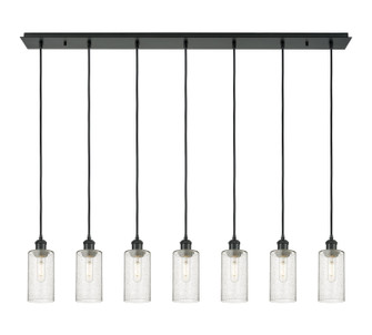 Downtown Urban Seven Light Linear Pendant in Matte Black (405|127B-7P-BK-G434-7SDY)