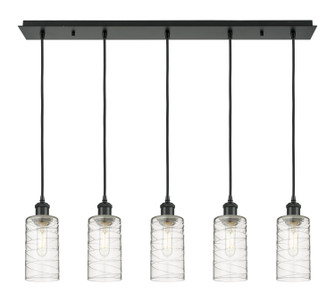 Downtown Urban Five Light Linear Pendant in Matte Black (405|125B-5P-BK-G434-7DE)