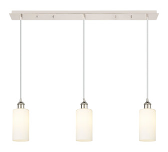 Downtown Urban Three Light Linear Pendant in Polished Nickel (405|123B-3P-PN-G434-7WH)