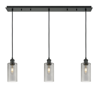 Downtown Urban Three Light Linear Pendant in Matte Black (405|123B-3P-BK-G434-7SM)