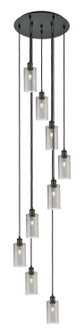 Downtown Urban Nine Light Pendant in Matte Black (405|119B-9P-BK-G434-7SM)